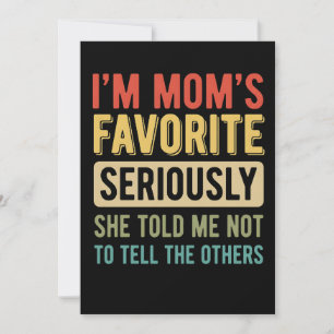 rolig jag är Mamas Favorit Son Dotter Syskon Julkort