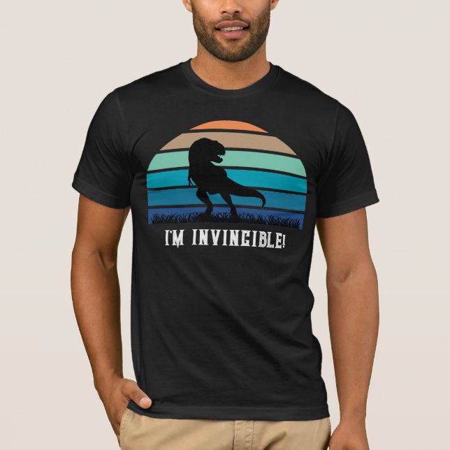 Rolig Jag Är Osårbar T Rex T Shirt (Framsida)