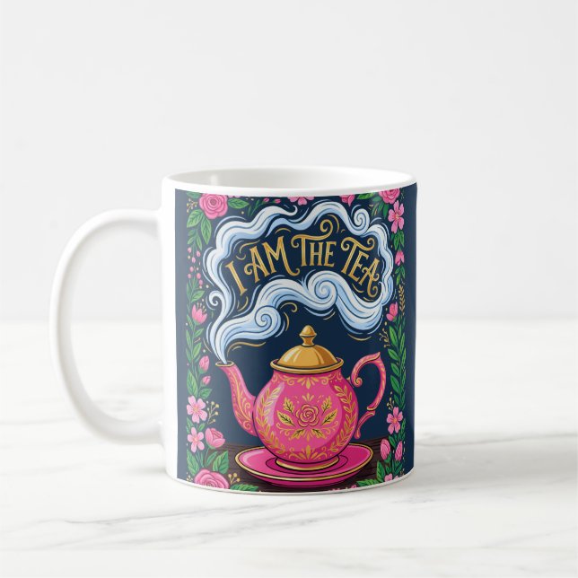 Rolig jag är teet, Roligt te-citat  Kaffemugg (Vänster)