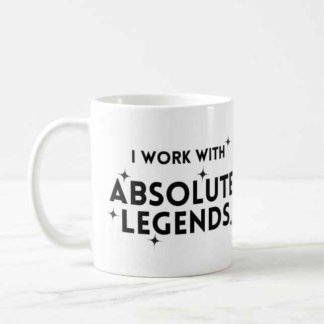 Rolig Jag arbetar med absoluta legender Kaffemugg (Vänster)