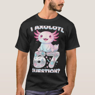 Rolig jag Axolotl 67 Frågor Sex Sju Axolotl Pojke T Shirt