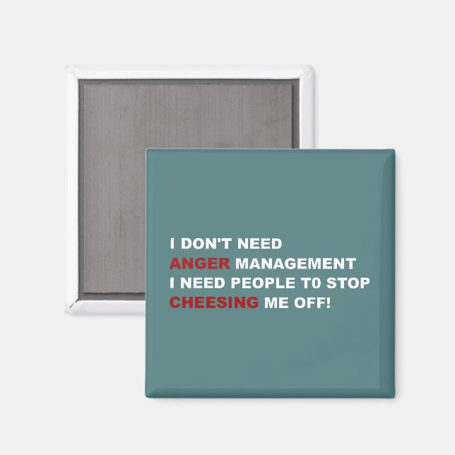 Rolig Jag Behöver Inte Ilskehantering Magnet (Front/Back)