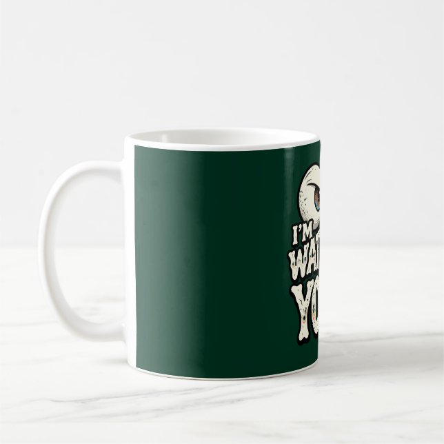 Rolig "JAG HÅLLER ÖGONEN PÅ DIG" Retro Ögon Kaffe  Kaffemugg (Vänster)