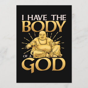 Rolig Jag Har Kroppen av en Gud Buddha Inbjudningar