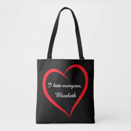 Rolig jag hatar alla anpassat namn introvert sarka tygkasse