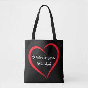 Rolig jag hatar alla anpassat namn introvert sarka tygkasse