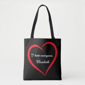 Rolig jag hatar alla anpassat namn introvert sarka tygkasse
