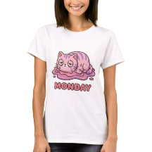 Rolig "Jag hatar måndagar" Smältande Kitty T-shirt