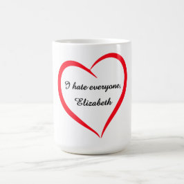 Rolig Jag Hatrar Alla Anpassat Namn Färgväxlande M Kaffemugg