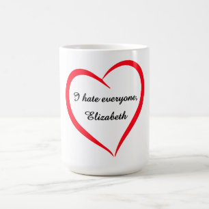 Rolig Jag Hatrar Alla Anpassat Namn Färgväxlande M Kaffemugg