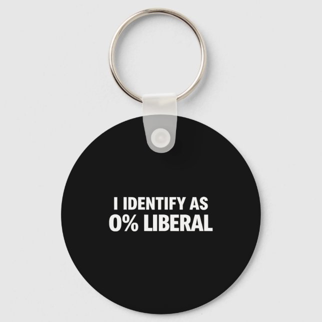Rolig jag identifierar mig som 0% liberal politisk nyckelring (Framsida)