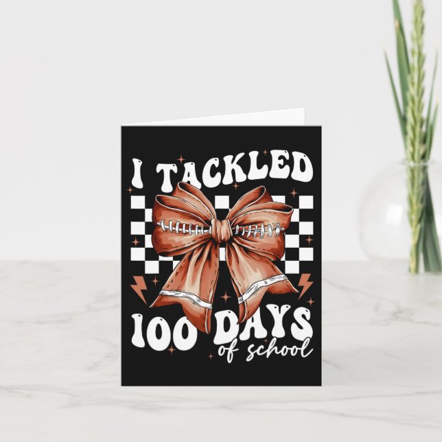 Rolig Jag Tacklade 100 Dagar Av Skolan Coquette Bo Kort (Framsida)
