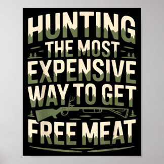 Rolig Jakt Citat Män Vilda Djur Utomhus Kött Poster