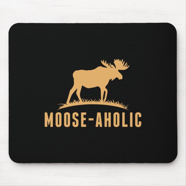 Rolig Jakt Grafik Älg-oholiker Kvinnor Män Älg Musmatta (Framsidan)