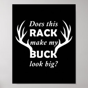 Rolig jakt på hjort jägare rack stora buck poster