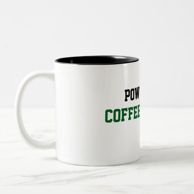 Rolig Jaktkaffekopp Driven Av Kaffe Och Kamouflage Två-Tonad Mugg (Vänster)