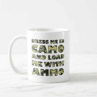 Rolig jaktmugg med kamouflage och ammunition kaffemugg