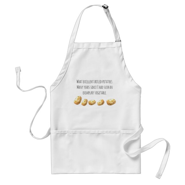 Rolig Jane Austen Inspirerad Kokt Potatis Citat Förkläde (Framsidan)