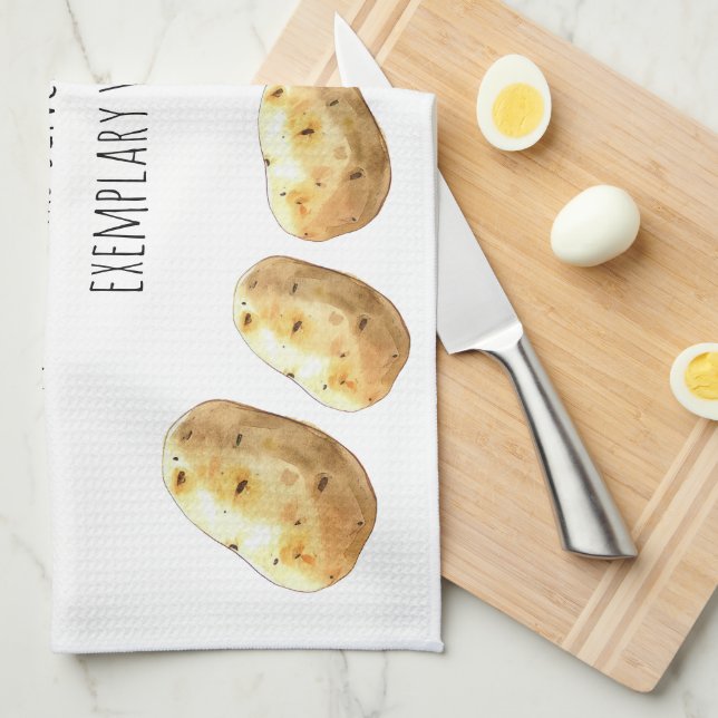 Rolig Jane Austen Inspirerad Kokt Potatis Citat Kökshandduk (Vikt i Fjärdedel)
