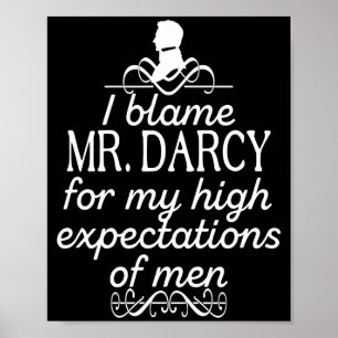 Rolig Jane Austen Mr Darcy Citat Bokklubb T-Shirt Poster
