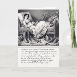 Rolig Jane Austen Stolthet & Fördom Julkort Kort