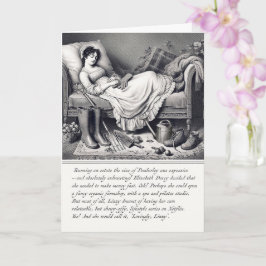 Rolig Jane Austen Stolthet & Fördom Julkort Kort