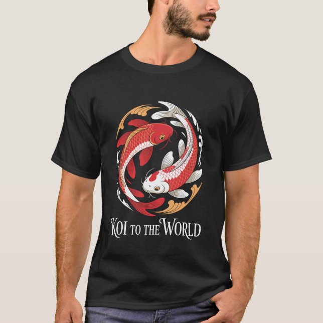 Rolig japansk Koi-fisk Puns T Shirt (Framsida)