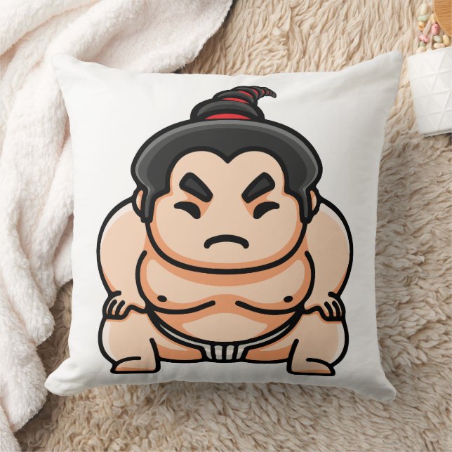 Rolig japansk sumoborste kudde (Filt)