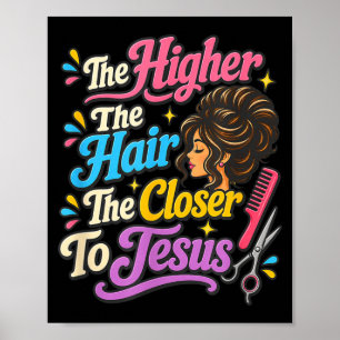 Rolig Jesus Anhängare Kristen Frisör Hår Poster
