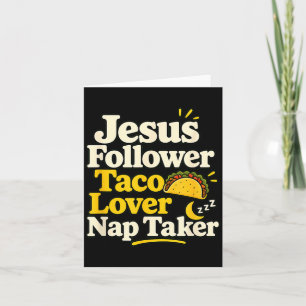 Rolig Jesus Anhängare Taco Tupplurande Älskare Kort