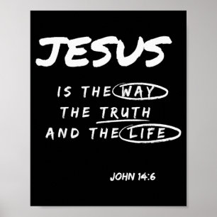 Rolig Jesus Är Vägen Sanningen Och Livet Krist Poster