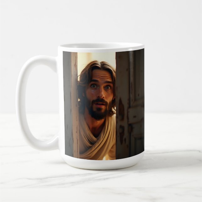 Rolig Jesus Hörde Mugg (Vänster)