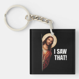 Rolig Jesus "Jag Såg Det" Kristet meme-design
