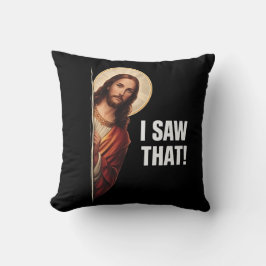 Rolig Jesus "Jag Såg Det" Kristet meme-design Kudde