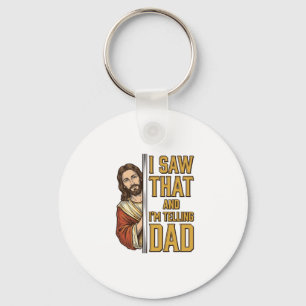 Rolig Jesus jag såg det och berättar för pappa Des Nyckelring