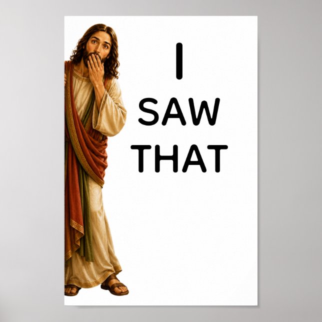 Rolig Jesus jag såg det Poster (Framsidan)