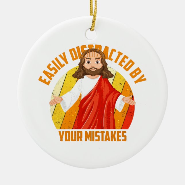 Rolig Jesus Julgransprydnad Keramik (Framsidan)