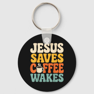 Rolig Jesus Kaffe Kristet Tro Humor Troende Nyckelring