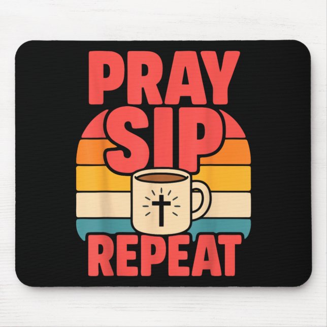 Rolig Jesus Kaffe Kristet Tro Musmatta (Framsidan)