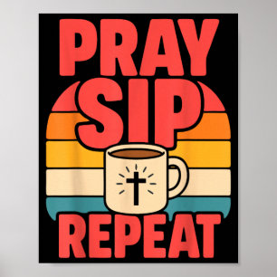 Rolig Jesus Kaffe Kristet Tro Poster