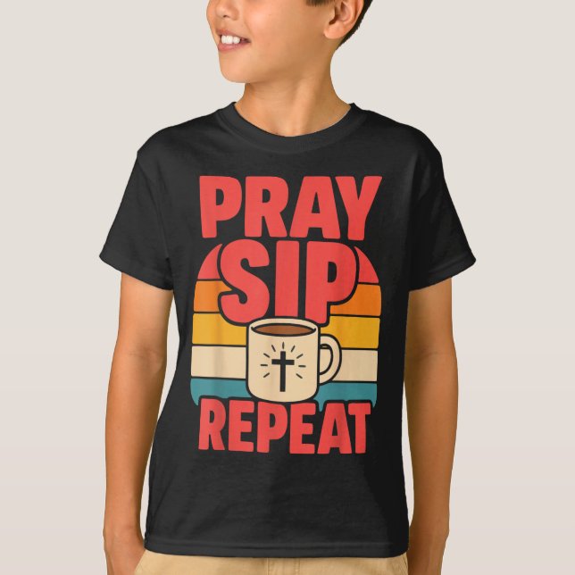 Rolig Jesus Kaffe Kristet Tro T Shirt (Framsida)