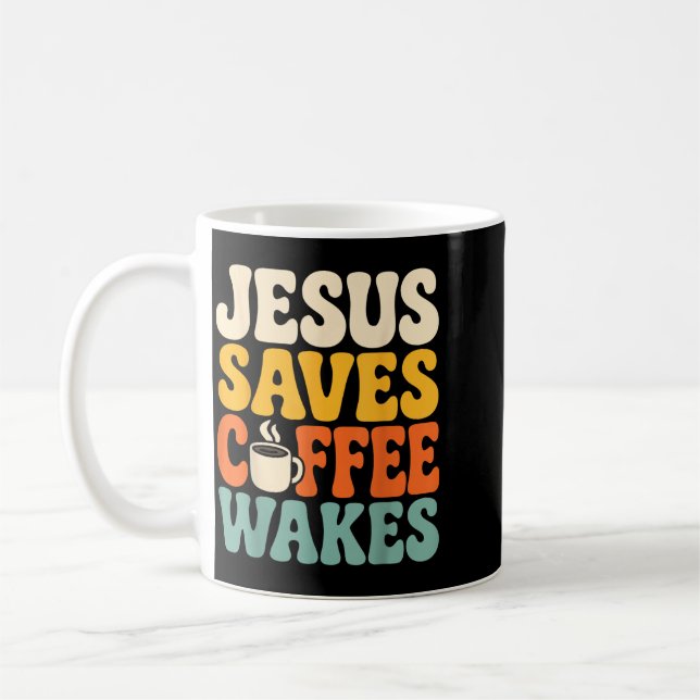 Rolig Jesus Kaffe Troende Kristen Tro Kaffemugg (Vänster)