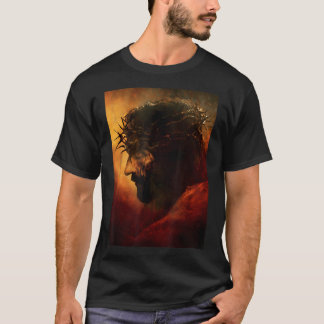 Rolig Jesus Kristus Med Törnkrans Grafik T Shirt