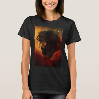 Rolig Jesus Kristus Med Törnkrans Grafik T Shirt