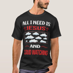 Rolig Jesus Moln Tittar T Shirt
