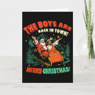 Rolig Jesus Tomte Pojkarna Är Tillbaka I Stan God  Kort