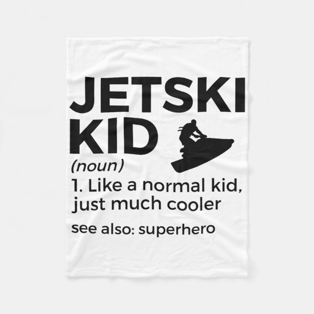Rolig Jetski Kid Definition Jet Skiing _1  Fleecefilt (Framsidan)