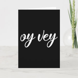 Rolig jiddisch fras - Oy Vey, judisk present för h Kort