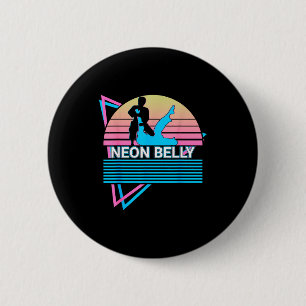 Rolig Jiu Jitsu Bjj Retro Neon Buk Knapp