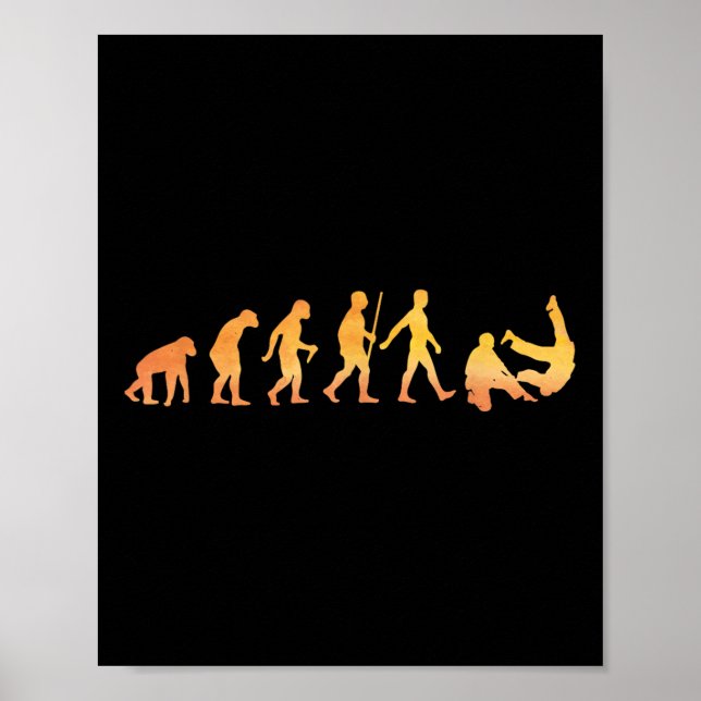 Rolig Jiu Jitsu-konst för män kvinnor barn Jiu Jit Poster (Framsidan)